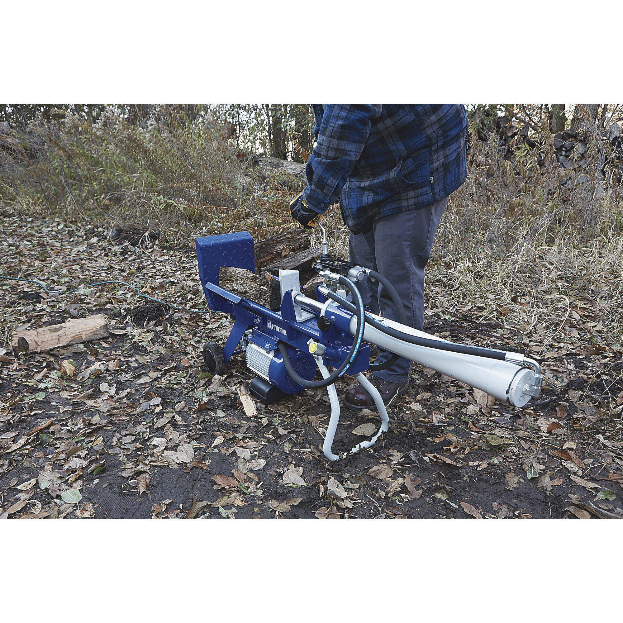 Powerhorse Horizontal-/Vertikal-Elektro-Holzspalter, 8 Tonnen, 15 Ampere, 120-V-Motor