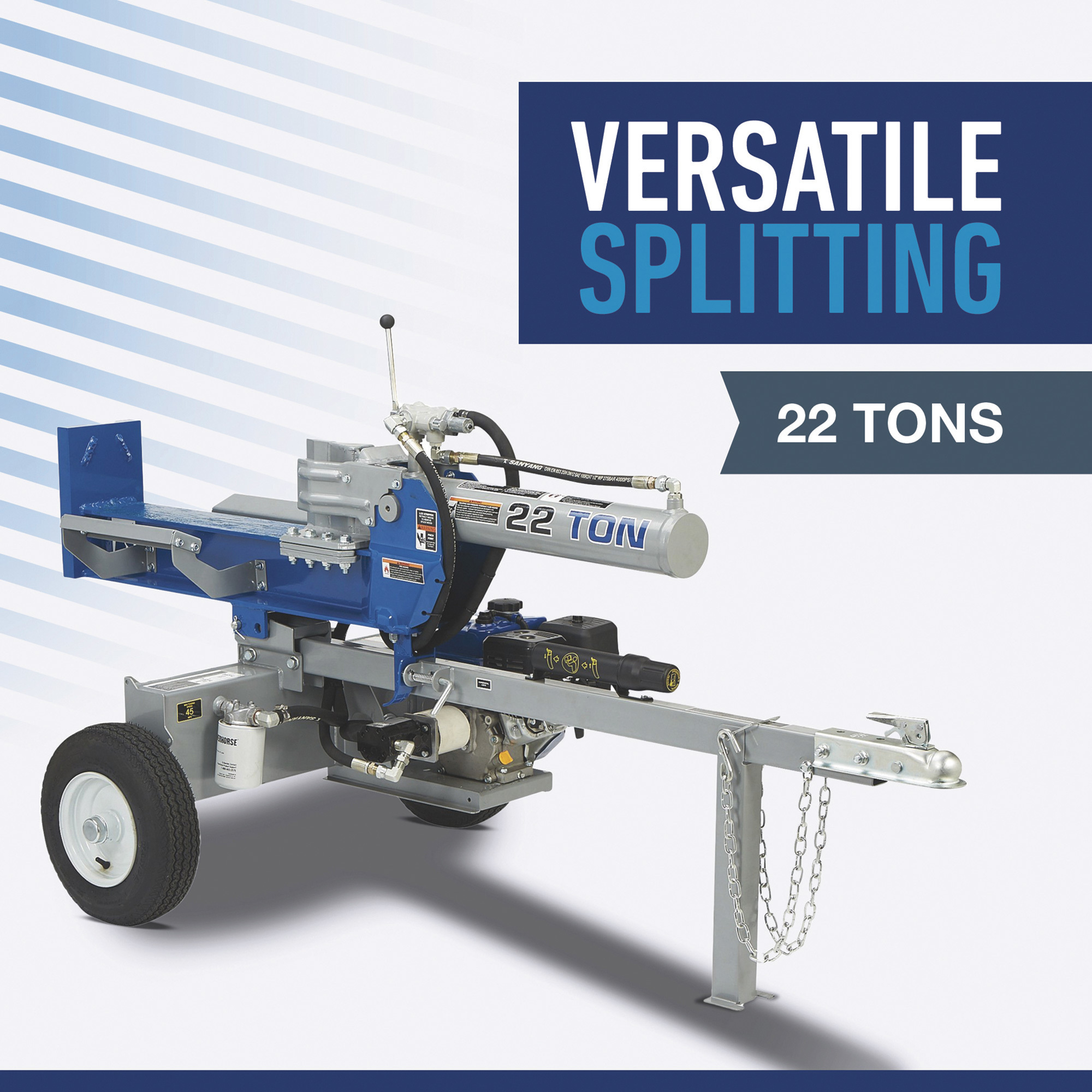 Powerhorse Horizontal-/Vertikal-Holzspalter, 22 Tonnen, 212-cm³-Powerhorse-Motor (Art.-Nr. 117510)