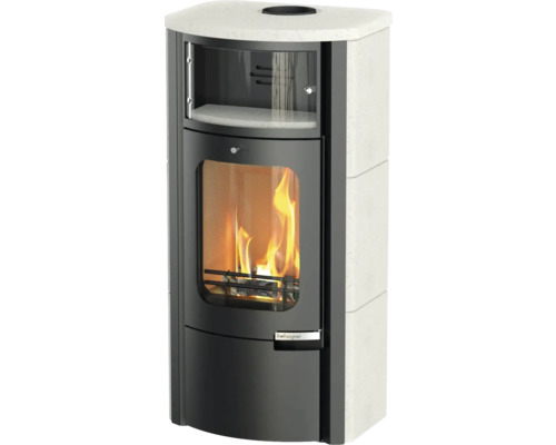 Rotheigner Kaminofen Bern Kalkstein Stahl schwarz 7 kW