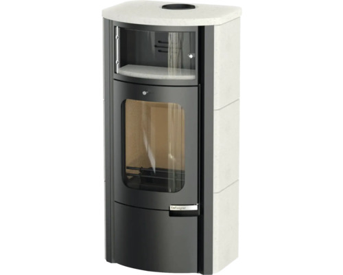 Rotheigner Kaminofen Bern Kalkstein Stahl schwarz 7 kW